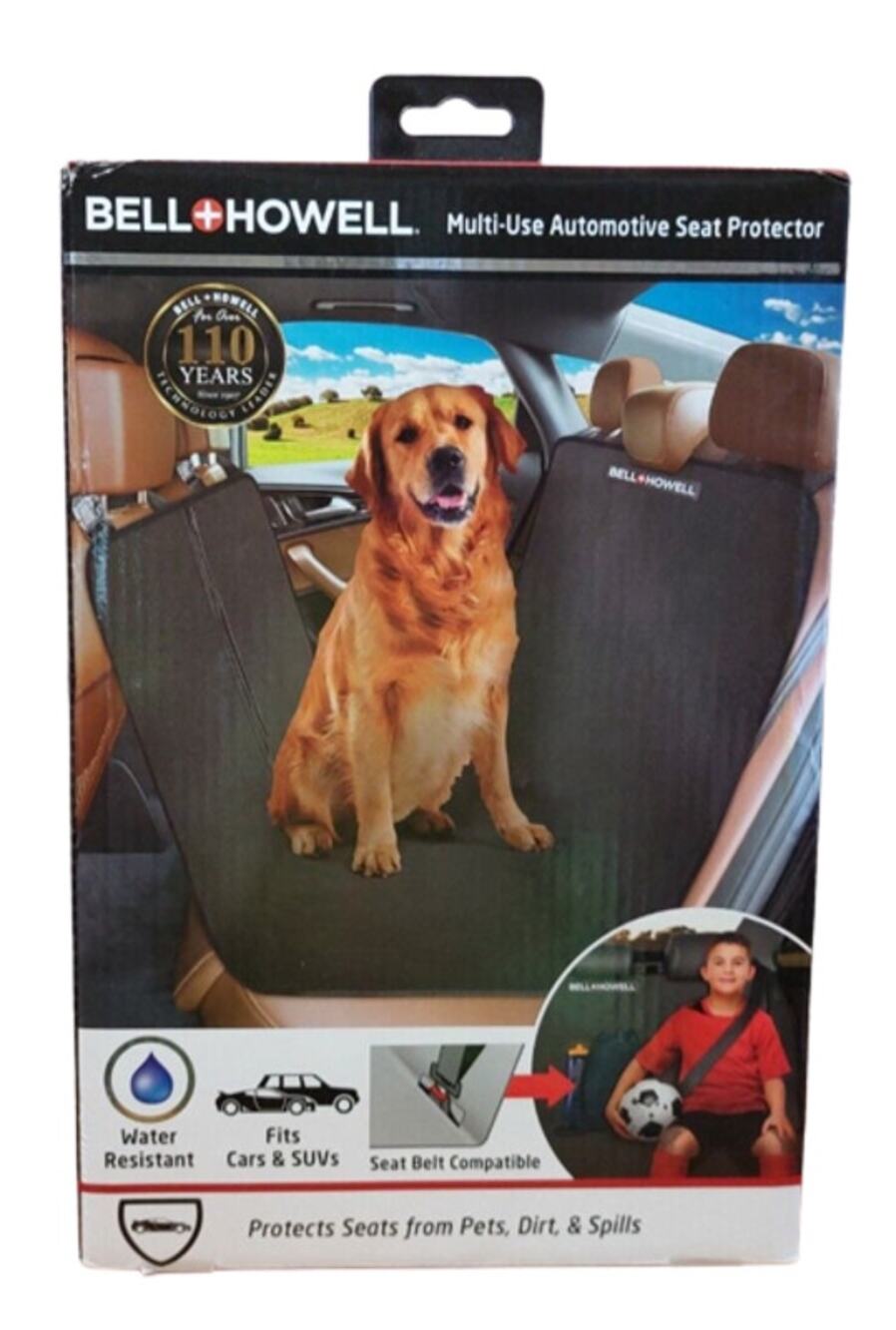 Bell & Howell Waterproof Pet Seat Cover for Car SUV Full Back Seat Protector